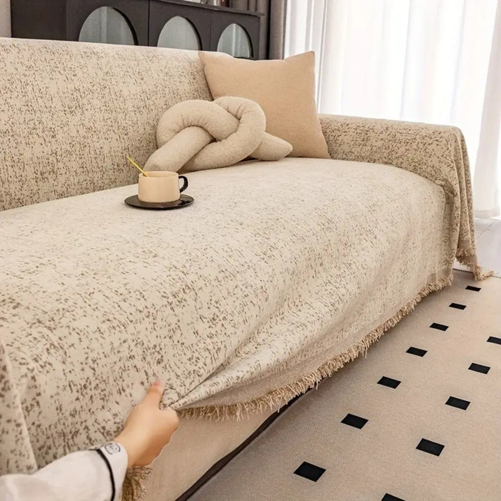 Lisslune | Speckled Pattern Chenille Sofa Cover