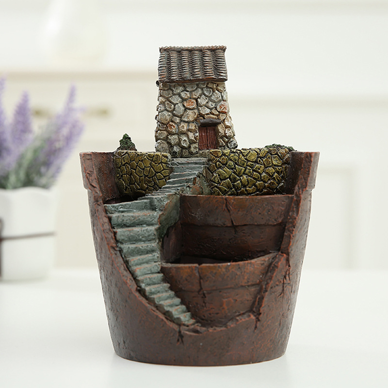 Lisslune | Succulent decorative flower pot for mini garden – Bonsai planting pot for micro landscape and garden