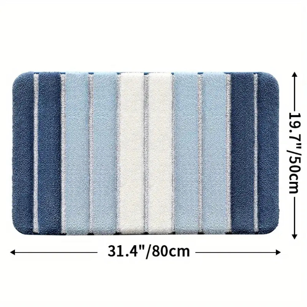 Lisslune | Lumiere Striped Absorbent Bath Mat