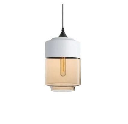 Lisslune | Hand-Blown Glass & Wood Pendant Light Adjustable