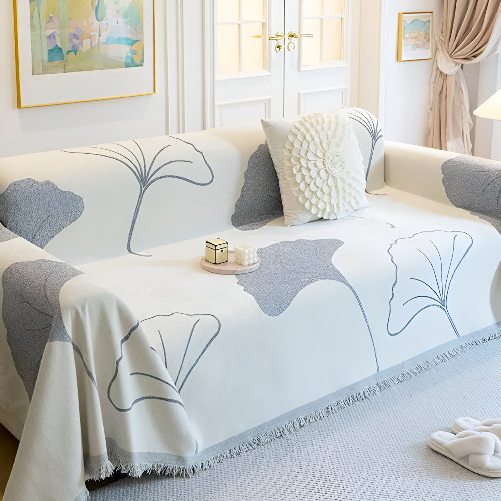 Lisslune | Pastoral Style Ginkgo Leaf Sofa Cover