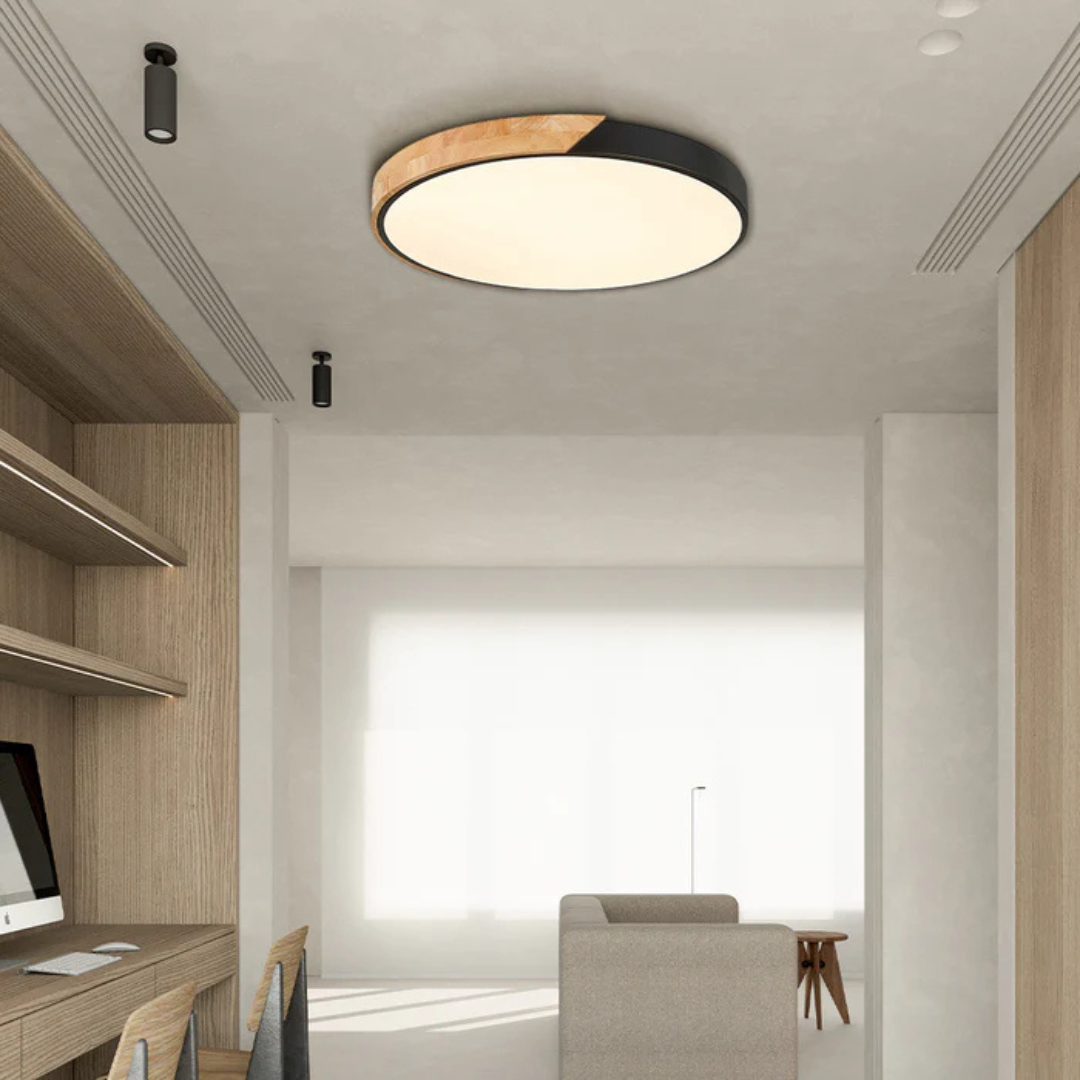 Lisslune | Delos – Scandinavian Wooden LED Ceiling Light | Modern Energy-Efficient Interior Lighting
