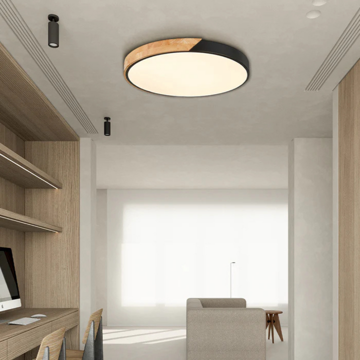 Lisslune | Delos – Scandinavian Wooden LED Ceiling Light | Modern Energy-Efficient Interior Lighting