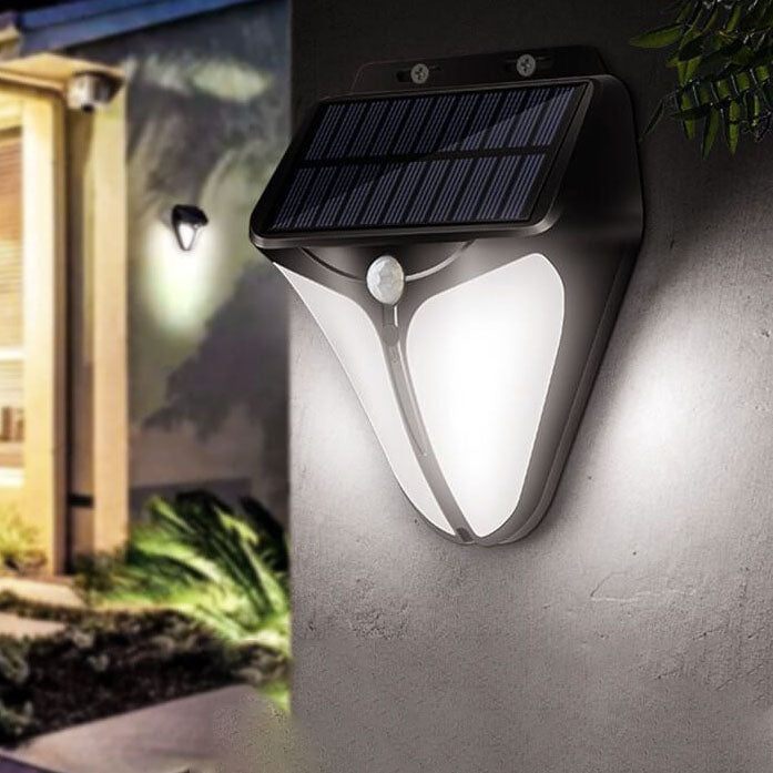 Lisslune | Solar Intelligent Triangle Outdoor Waterproof Body Sensor Patio LED Wall Light
