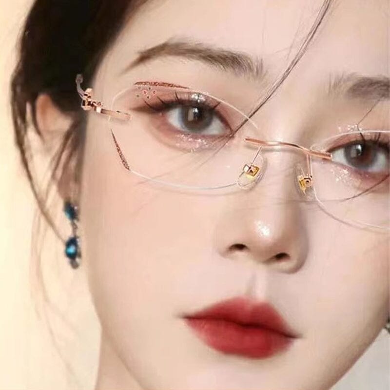 Lisslune | Fashionable rimless blue light blocking reading glasses