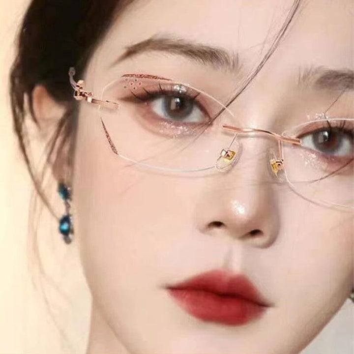 Lisslune | Fashionable rimless blue light blocking reading glasses
