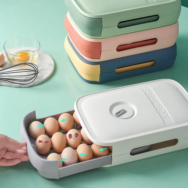 Lisslune | FridgeNest Egg Drawer – Organization & Freshness for 20 Eggs