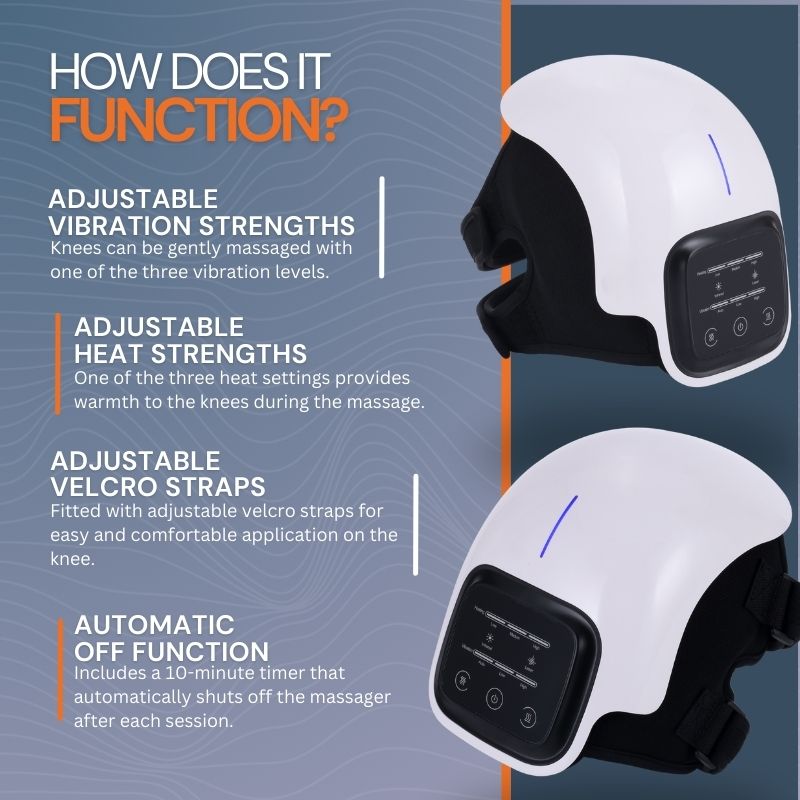 Lisslune | Knee Massager with Red Light Therapy for Pain Relief and Muscle Recovery