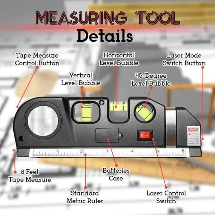 Lisslune | Multifunctional Laser Level 4 in 1 Laser Measuring Tool