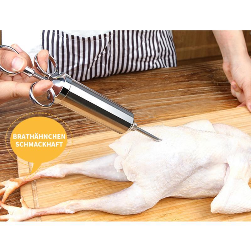 Lisslune | 304 spice injector made of stainless steel for marinating meat in the kitchen