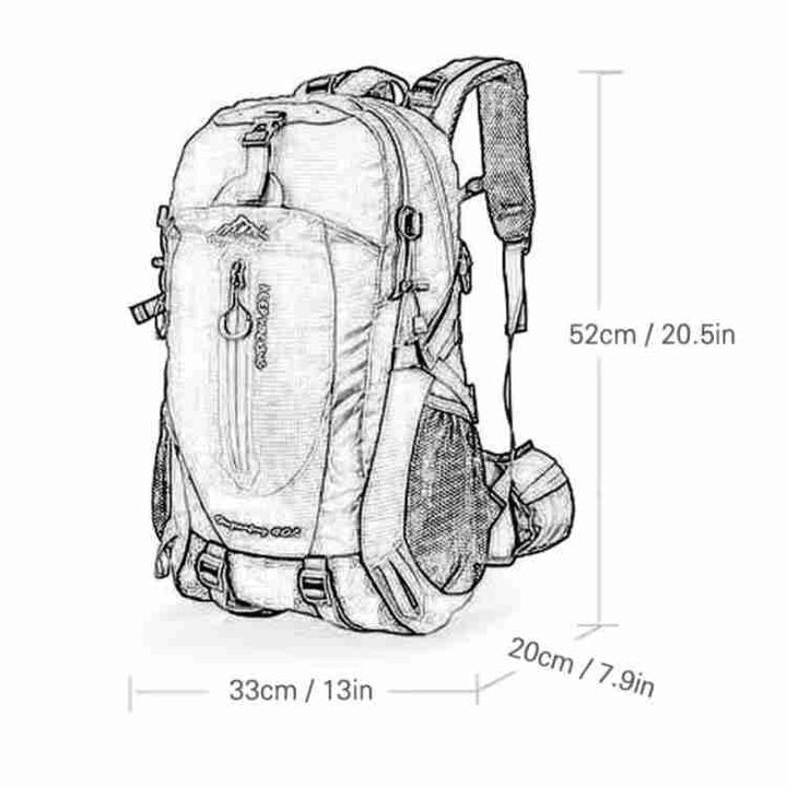 Lisslune | 40L Waterproof Hiking Backpack with Multiple Compartments for Outdoor Adventures and Travel