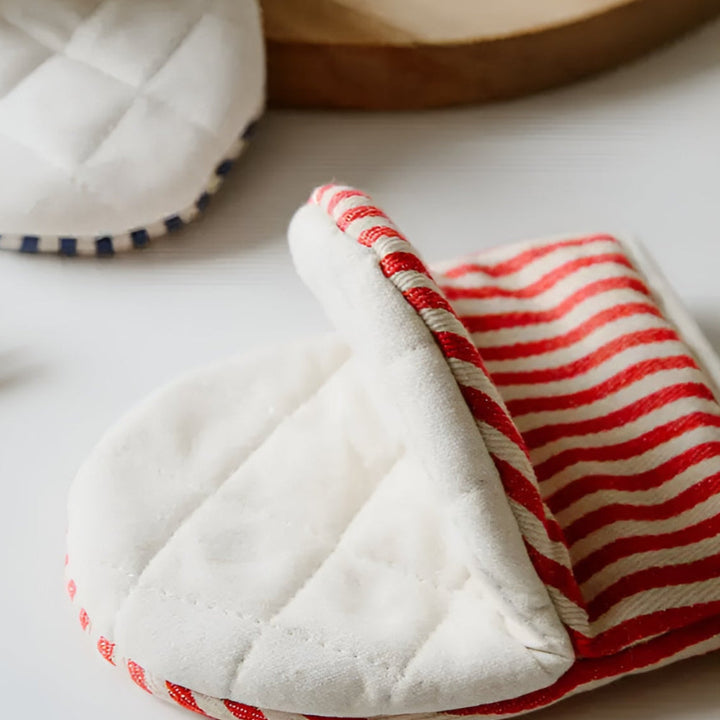 Lisslune | Striped Heat-Resistant Kitchen Mitts