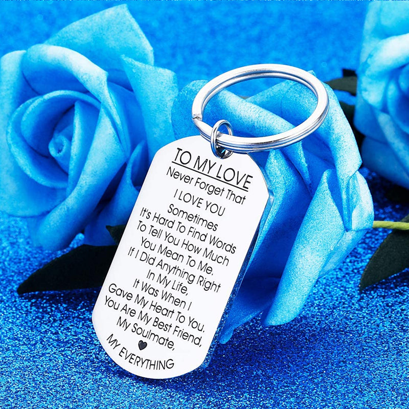 Lisslune | TO MY LOVE - Motivational keychain made of stainless steel