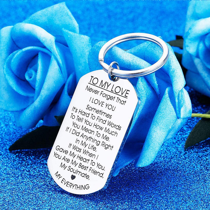 Lisslune | TO MY LOVE - Motivational keychain made of stainless steel