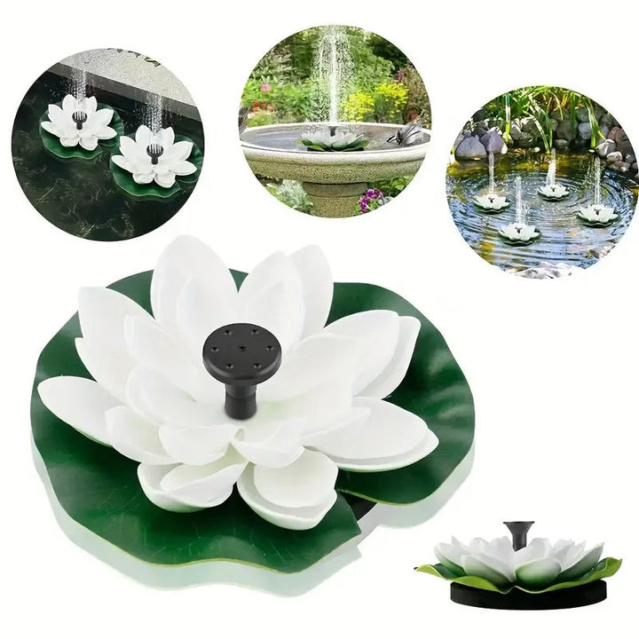 Lisslune | Lotus-shaped solar fountain pond decoration