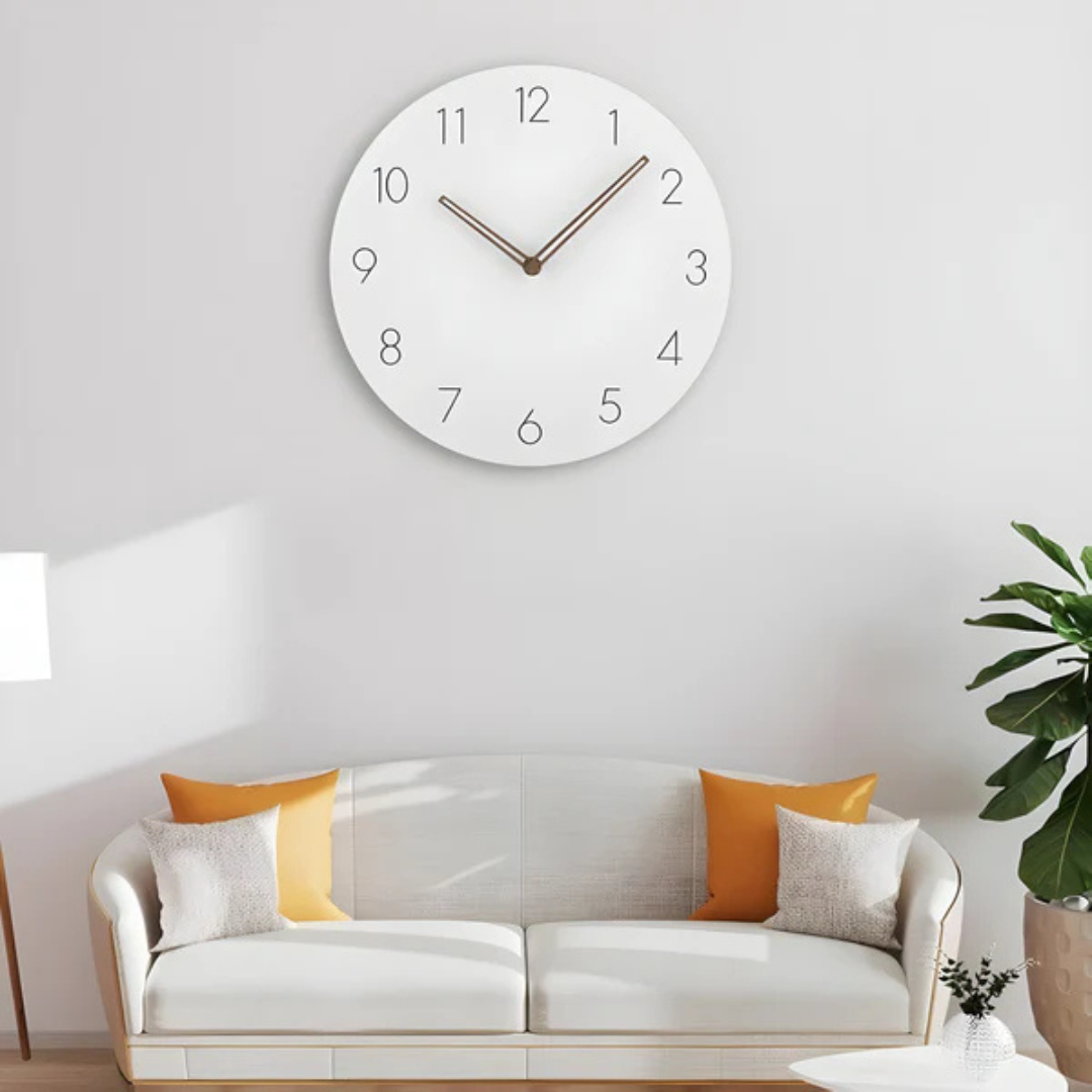 Lisslune | Large Wooden Wall Clock – Minimalist Design with Silent Movement