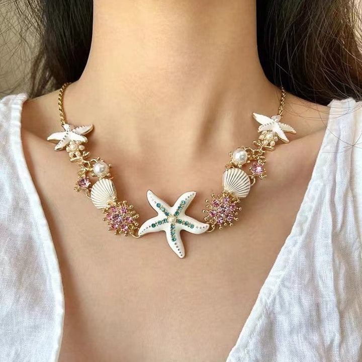Lisslune | Shell Starfish Pearl Necklace
