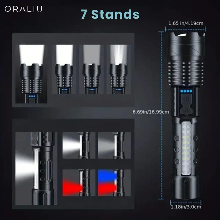 Lisslune | Zoomable LED Flashlight – 3KM Range, Ultra Bright & Durable