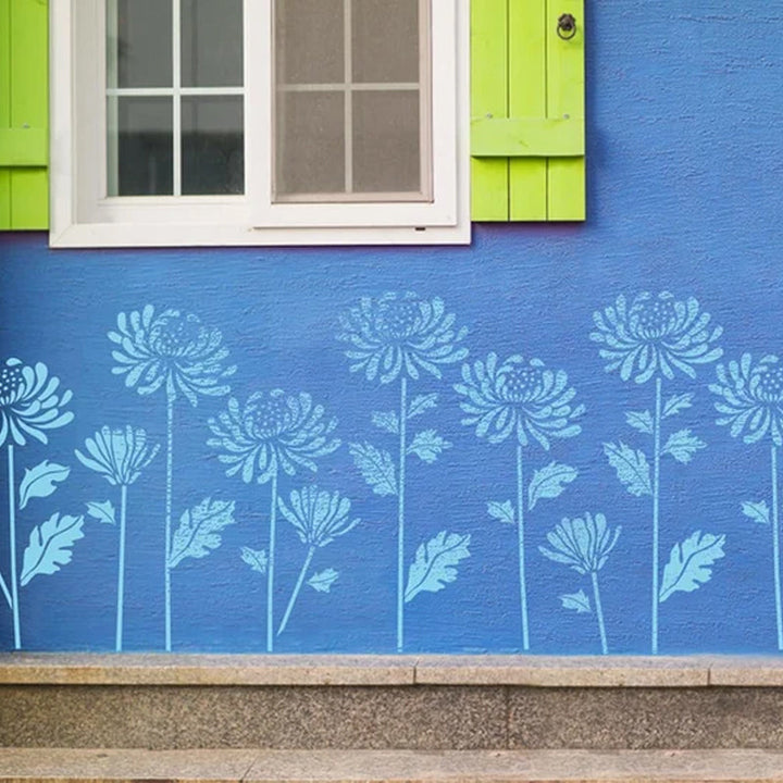 Lisslune | Large Flower Stencils for Garden Fence