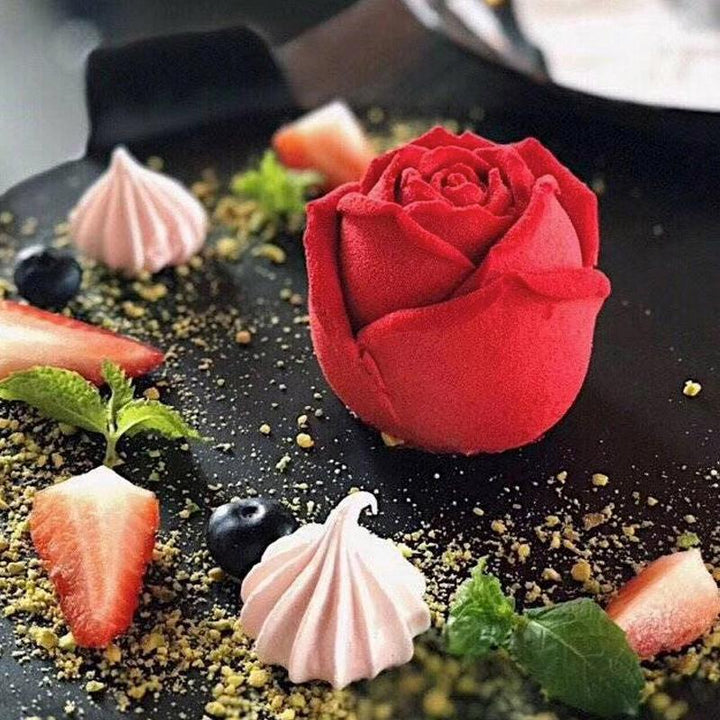 Lisslune | 3D Silicone Rose Mold Ice Cube Tray