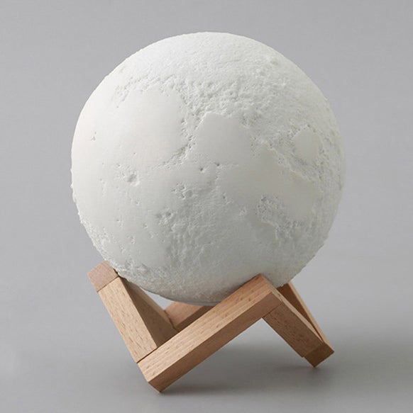 Lisslune | Creative Mini Rechargeable 3D Printed Moon 1-Light LED Table Lamp