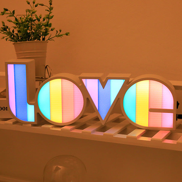Lisslune | Modern Art Deco waterproof PS LOVE letters LED table lamp for the bedroom