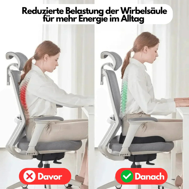 Lisslune | Ergonomic 4D Comfort Seat Cushion with Orthopedic Support