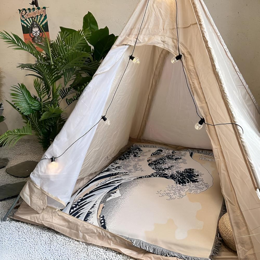 Lisslune | Classic Great Wave Throw Blanket