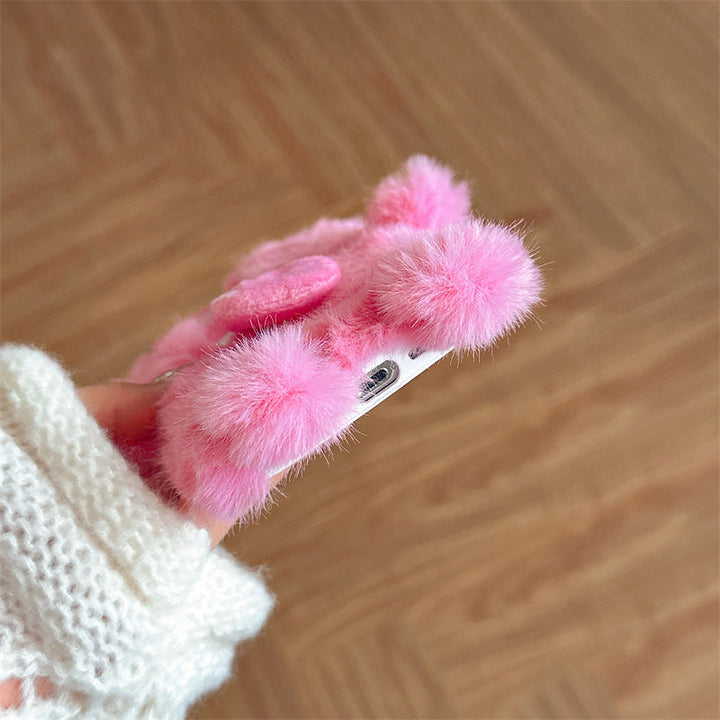 Lisslune | Funny Tongue Sticking Out Plush Phone Case For iPhone