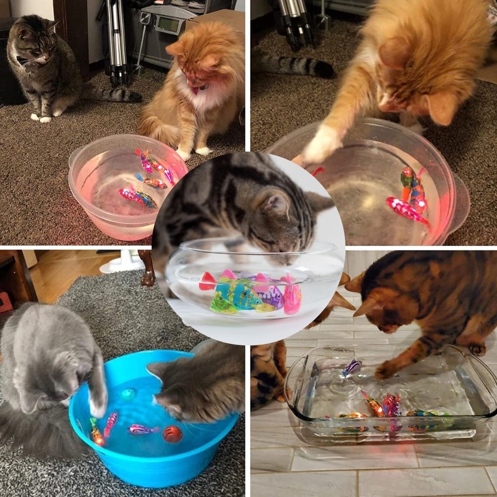 Lisslune | AquaPret Interactive Cat Toy – Moving Fish with Lighting