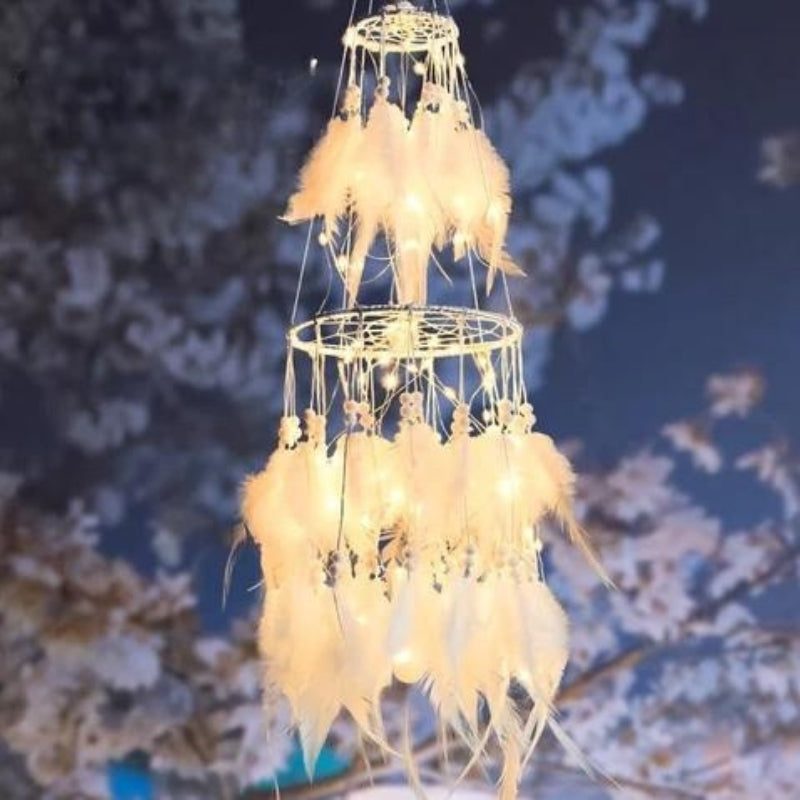 Lisslune | LumeDrøm Decorative Dreamcatcher – Magical Atmosphere with LED Lights