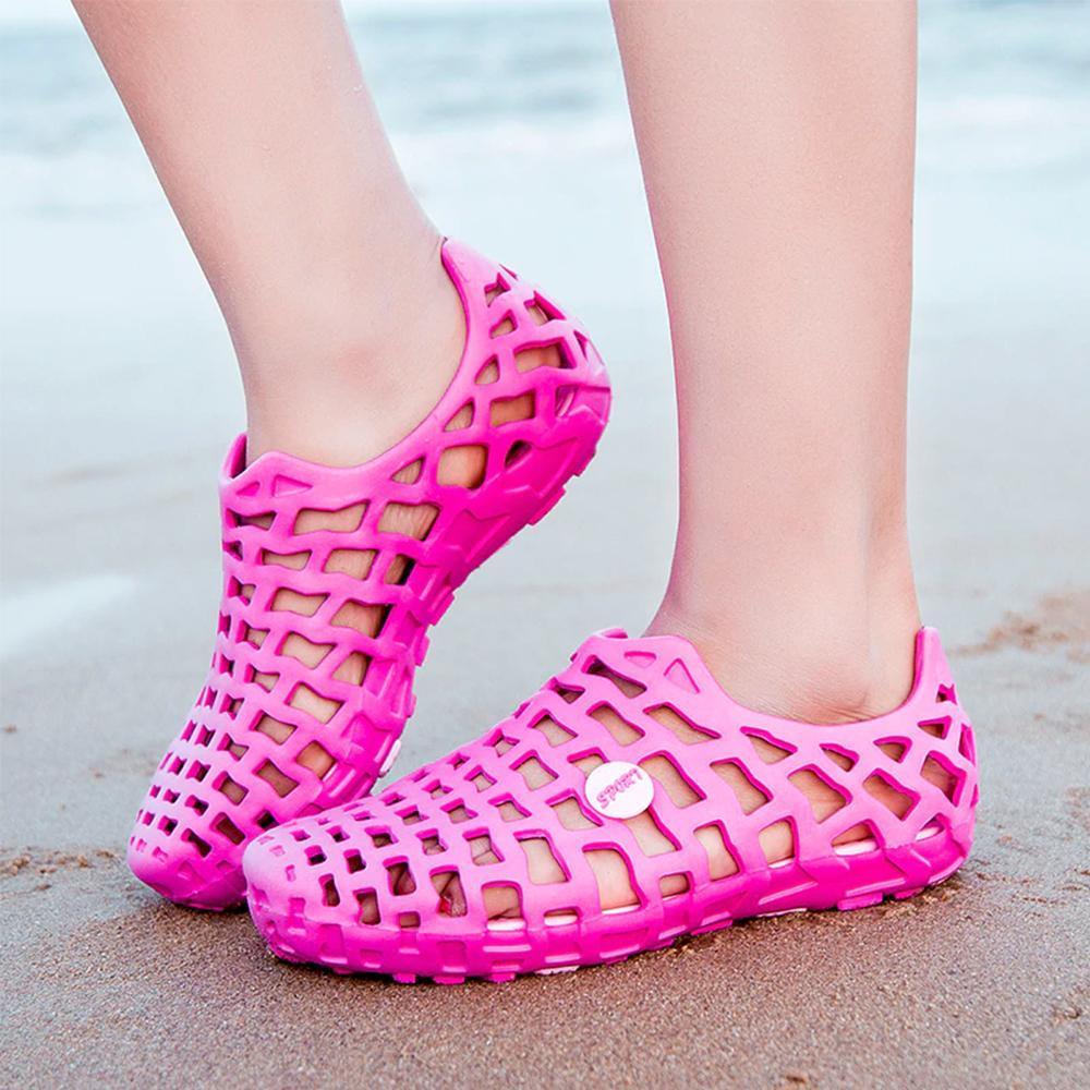 Lisslune | Breathable Hollow Design Solid Flat