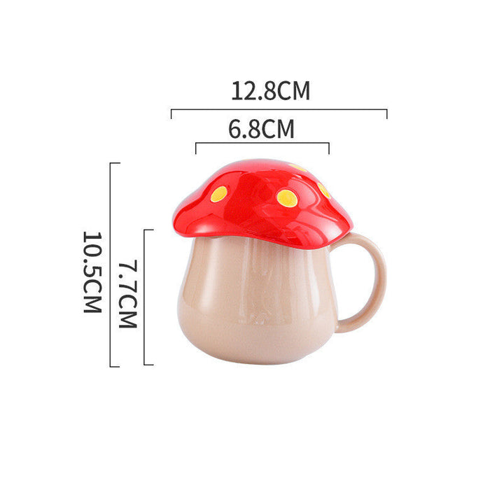 Lisslune | Creative Mushroom Ceramic Mug Student Lover Mug