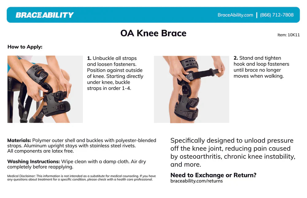 Lisslune | Osteoarthritis Relief Knee Brace | Medial and lateral OA support for bone-on-bone arthritis pain