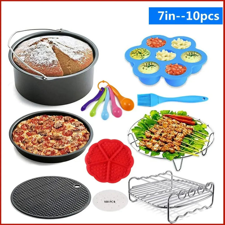 Lisslune | Frymaster | Airfryer Accessories 10-piece Set | Versatile and Practical | Make Every Meal a Celebration