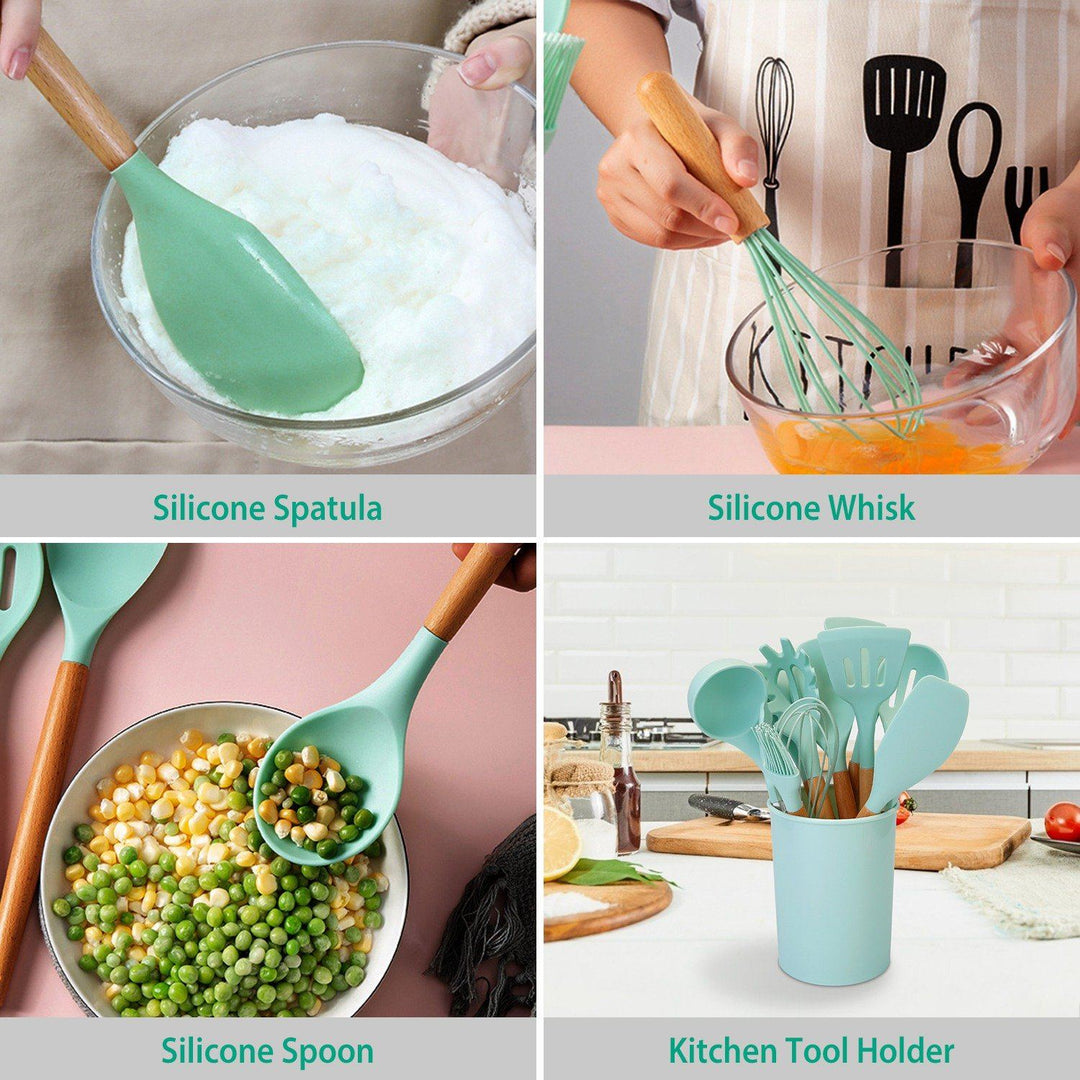 Lisslune | 11-Piece: Silicone Cookware Set
