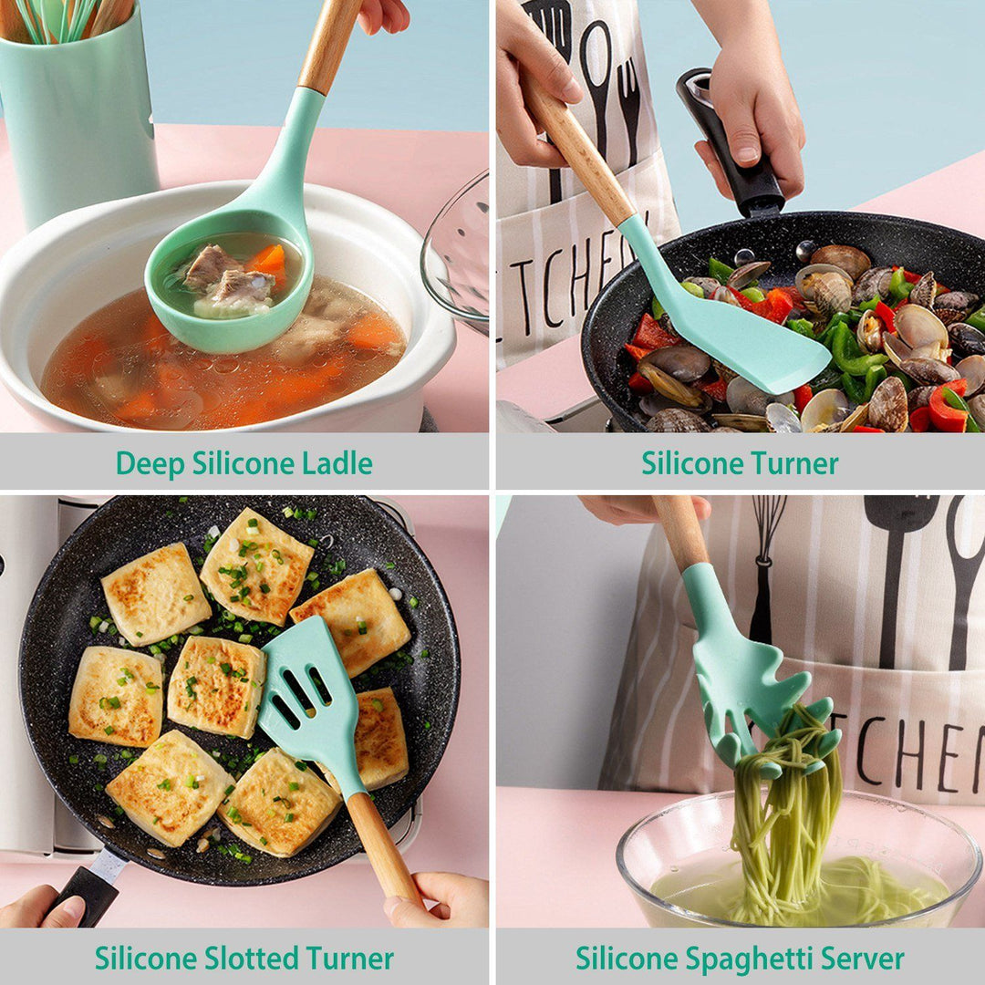 Lisslune | 11-Piece: Silicone Cookware Set