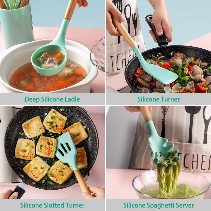 Lisslune | 11-Piece: Silicone Cookware Set