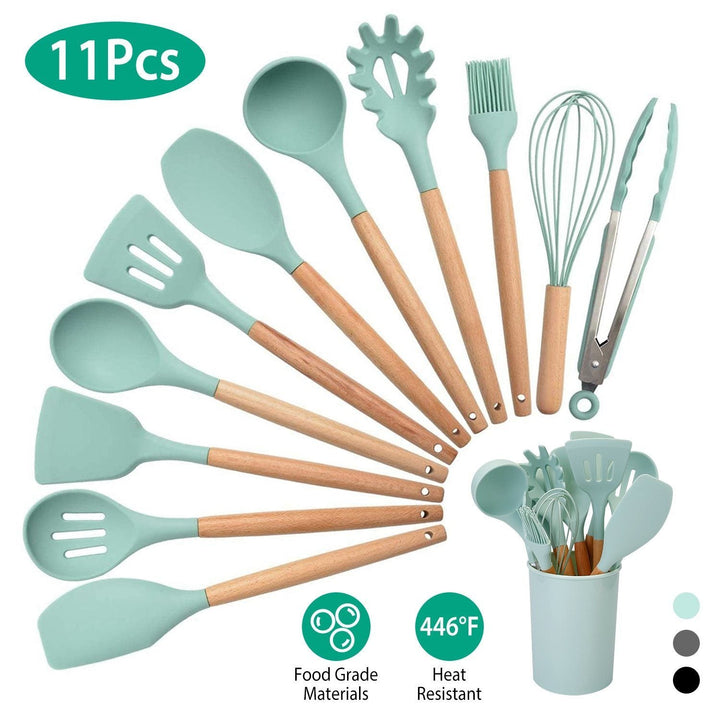 Lisslune | 11-Piece: Silicone Cookware Set