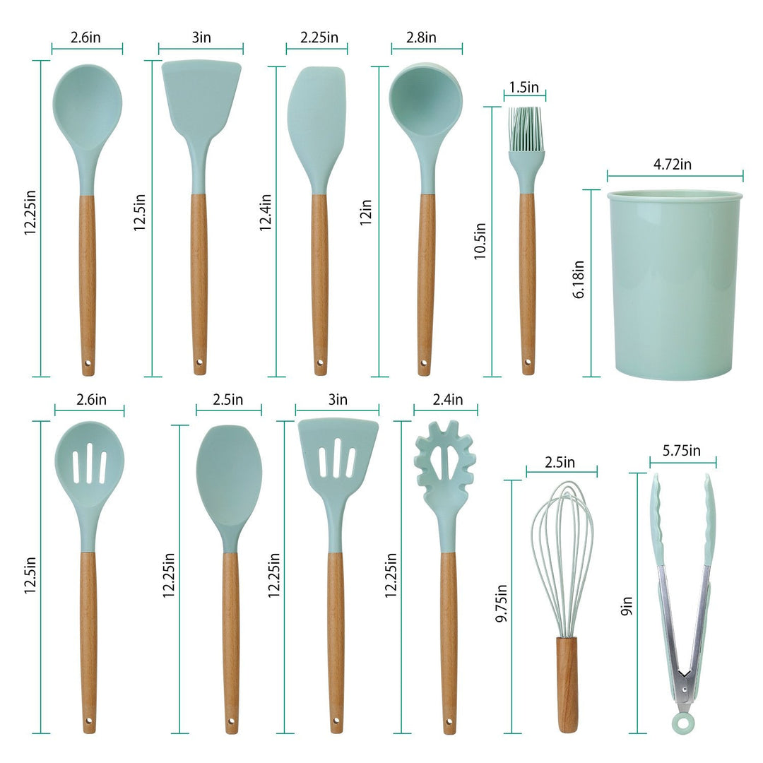 Lisslune | 11-Piece: Silicone Cookware Set