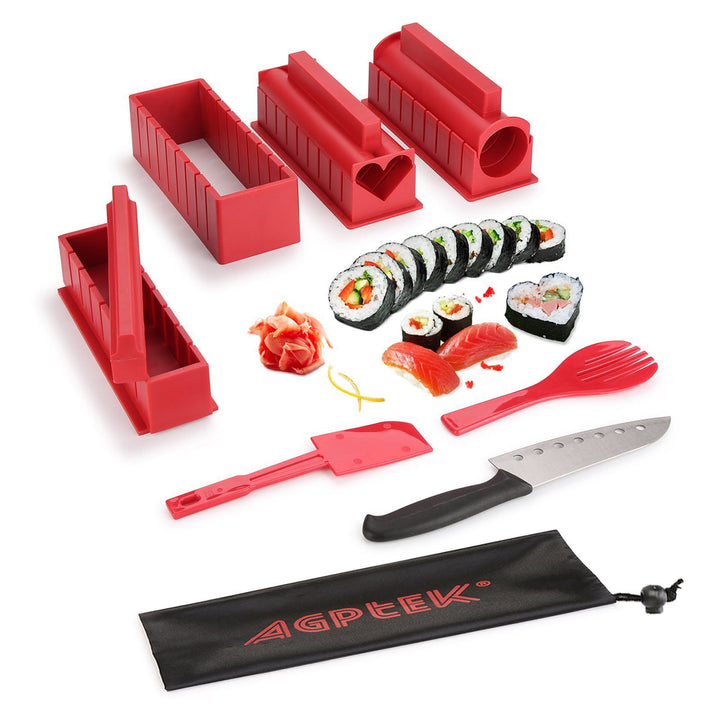 Lisslune | 11-piece: Sushi Maker Set Sushi Rolls with high-quality Sushi Knife
