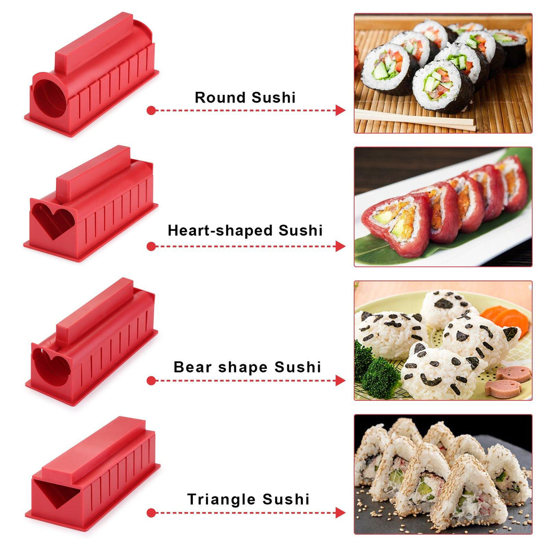 Lisslune | 11-piece: Sushi Maker Set Sushi Rolls with high-quality Sushi Knife