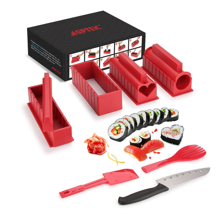 Lisslune | 11-piece: Sushi Maker Set Sushi Rolls with high-quality Sushi Knife