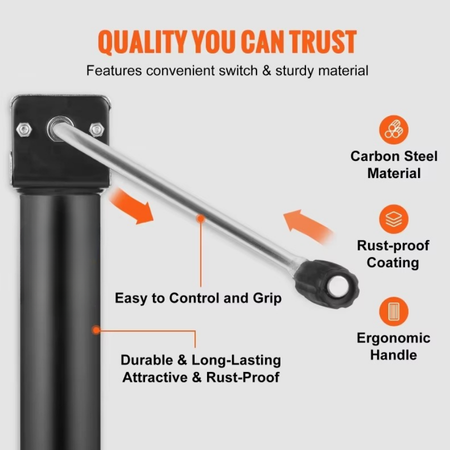 Lisslune | Heavy-Duty A-Frame Trailer Jack with Drop Leg – 5000 lb Lifting Capacity