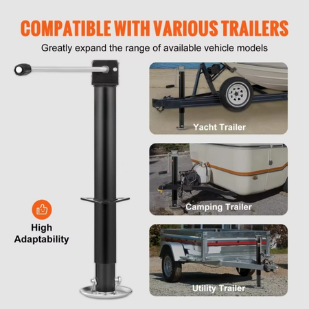 Lisslune | Heavy-Duty A-Frame Trailer Jack with Drop Leg – 5000 lb Lifting Capacity