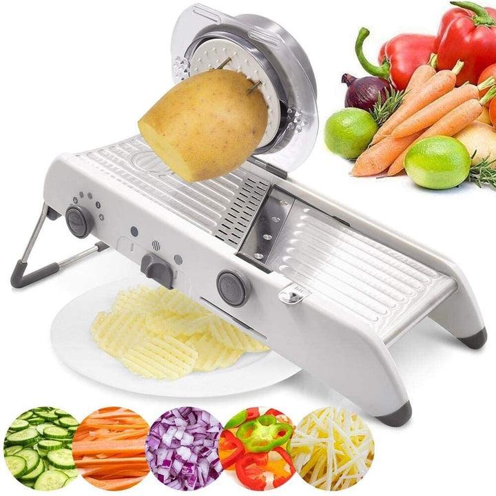 Lisslune | ProSlice Mandoline Vegetable Slicer – Adjustable Stainless Steel Blades for Precision Cutting