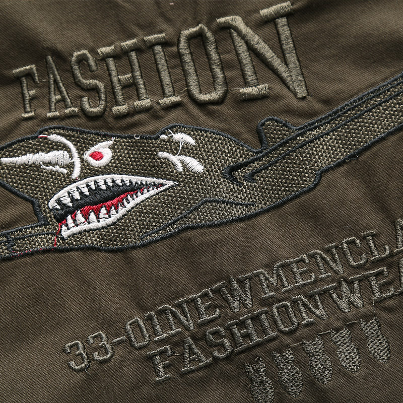 Men's Stylish Bomber Jacket with Elaborate Patches Lisslune