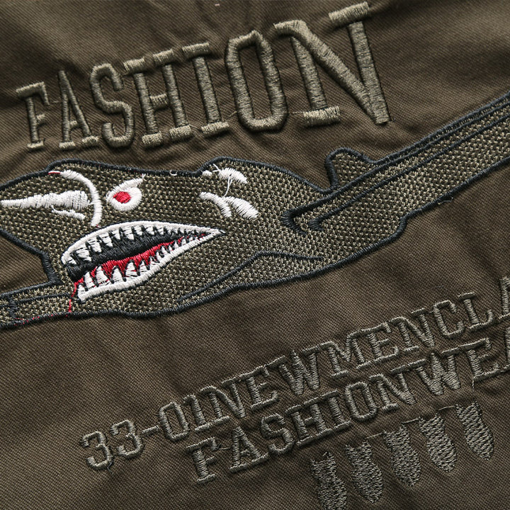 Men's Stylish Bomber Jacket with Elaborate Patches Lisslune