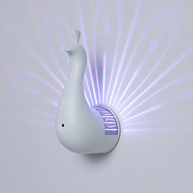 Lisslune | Pink/Green/White Peacock Wall Lighting Modern Stylish Plastic LED Wall Lamp in Multifunctional Light