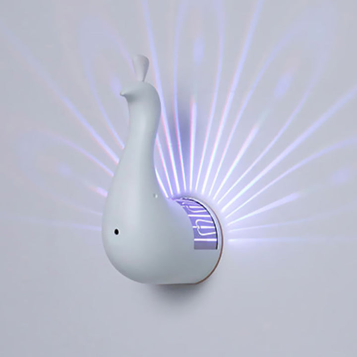 Lisslune | Pink/Green/White Peacock Wall Lighting Modern Stylish Plastic LED Wall Lamp in Multifunctional Light